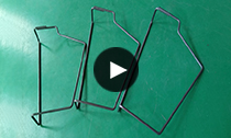 单头线材折弯机:展示架支架成型操作视频